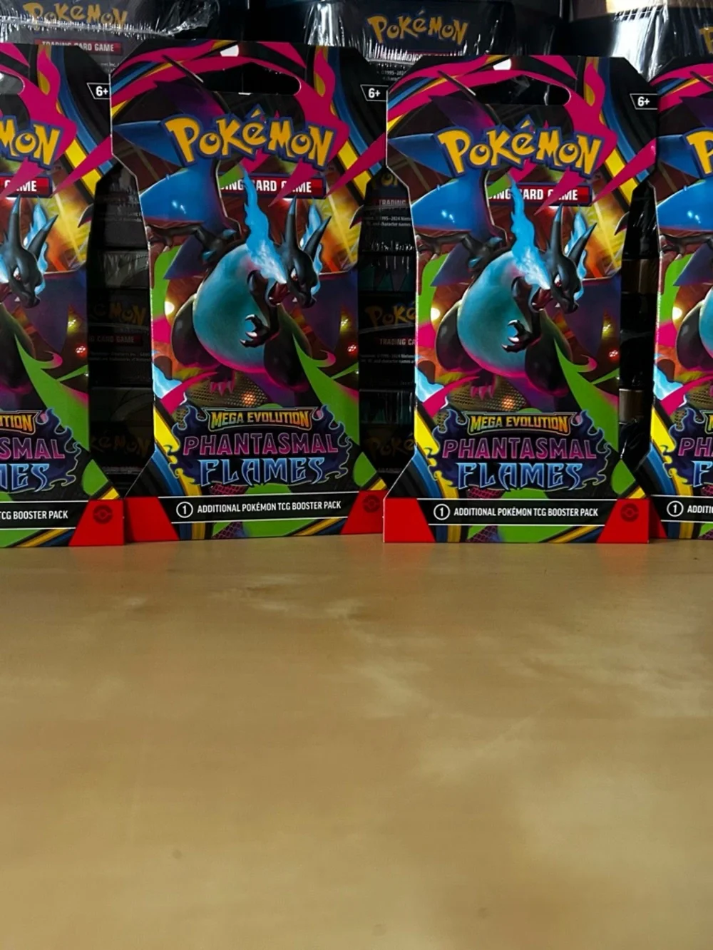 4 Pokémon TCG Phantasmal Flames Booster Pack - Charizard Artwork - Multicolor